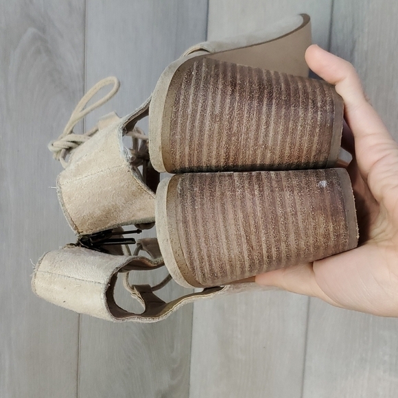 Steve Madden Women Nilunda Lace Up Suede Heels shoes sz 11B - Picture 7 of 14